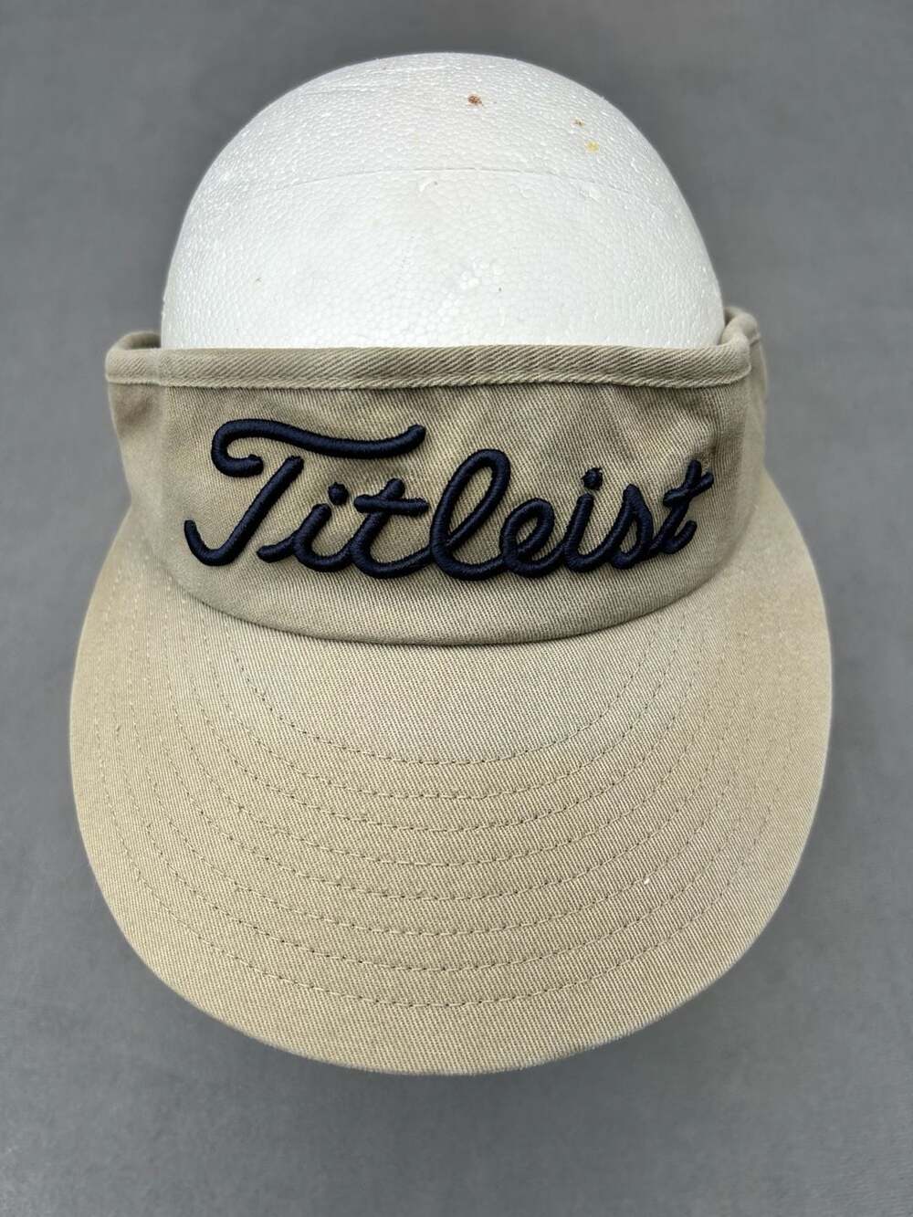 Vintage Titleist by New Era Tan Golf Visor with FootJoy Logo Adjustable